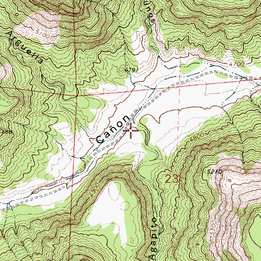 Topographic Map of Caon Agapito, NM