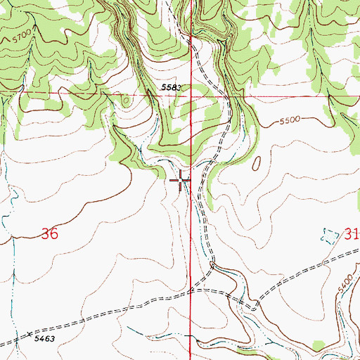 Topographic Map of Caon Azul, NM