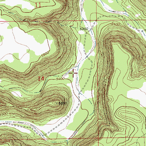 Topographic Map of Caon Ciruela, NM