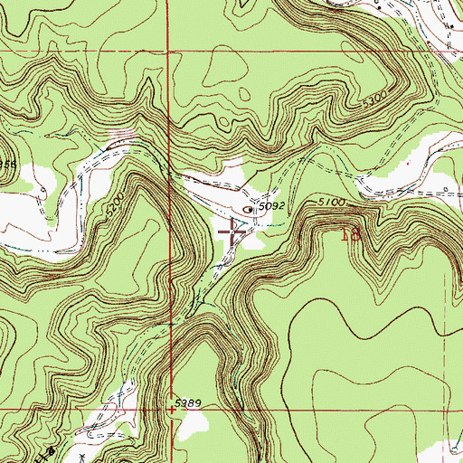 Topographic Map of Caon Padilla, NM