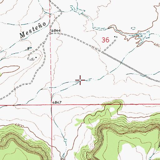 Topographic Map of Caon Sanchez, NM