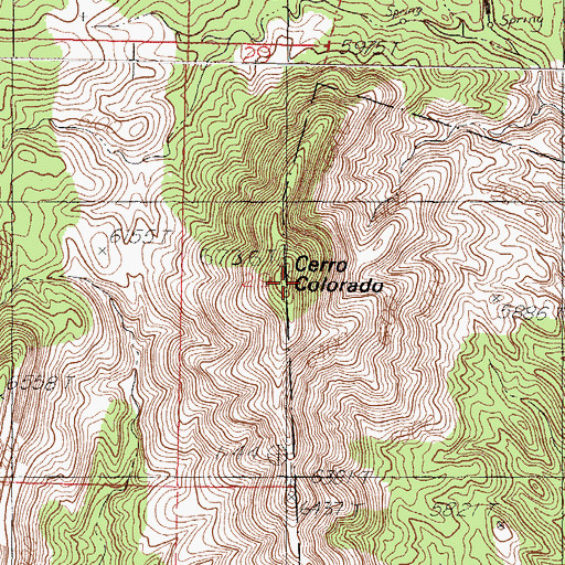 Topographic Map of Cerro Colorado, NM