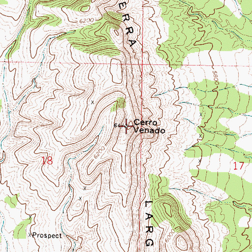 Topographic Map of Cerro Venado, NM