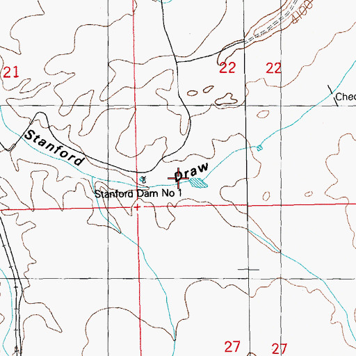 Topographic Map of Stanford Dam Number 1, NM