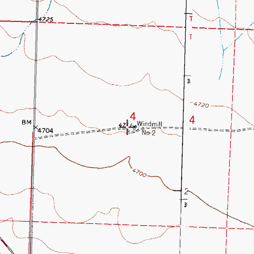 Topographic Map of Windmill Number 2, NM