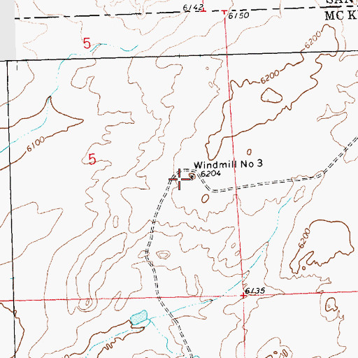 Topographic Map of Windmill Number 3, NM