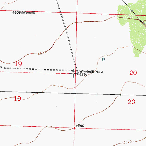 Topographic Map of Windmill Number 4, NM