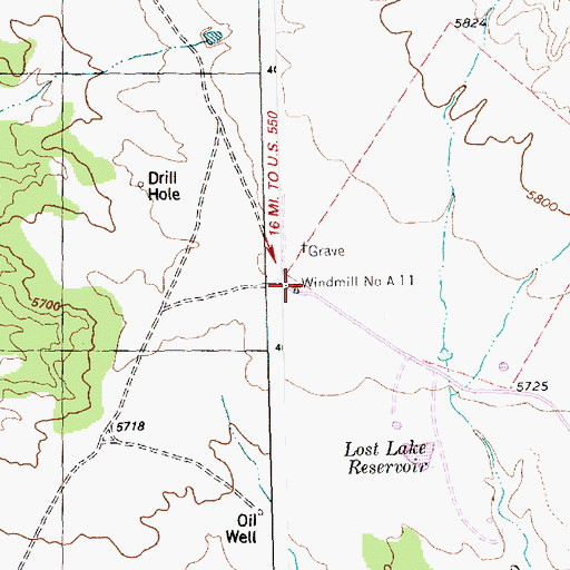 Topographic Map of Windmill Number A-11, NM