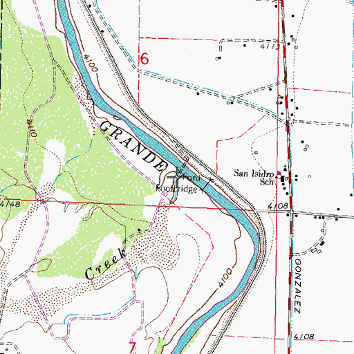 Topographic Map of Berrenda Creek, NM