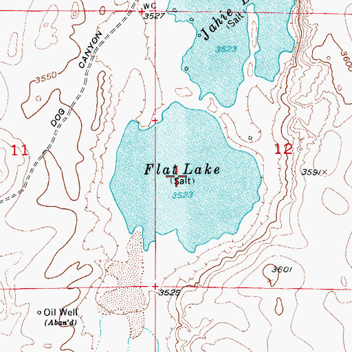 Topographic Map of Flat Lake, NM