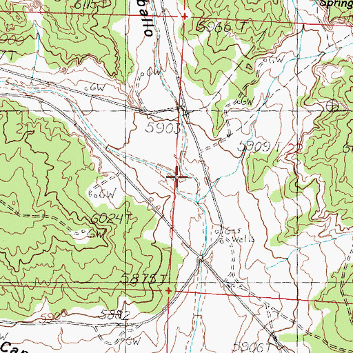 Topographic Map of Pilares Canyon, NM