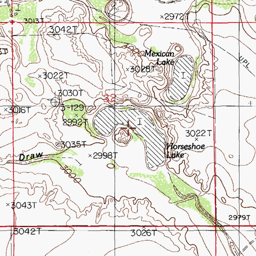 Topographic Map of Horseshoe Lake, NM