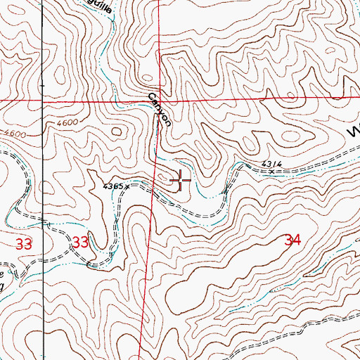 Topographic Map of Lechuguilla Canyon, NM