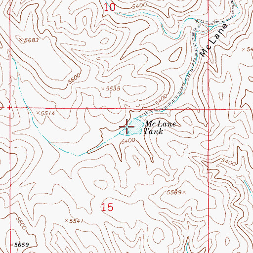 Topographic Map of McLane Tank, NM