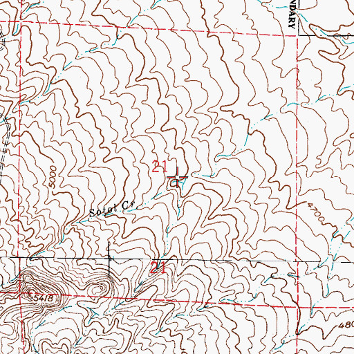 Topographic Map of Sotol Creek, NM