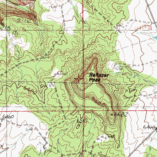 Topographic Map of Baltazar Peak, NM