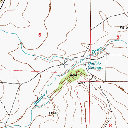 Topographic Map of Thompson Place, NM