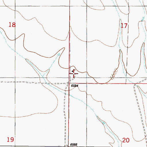 Topographic Map of Tinen Place, NM