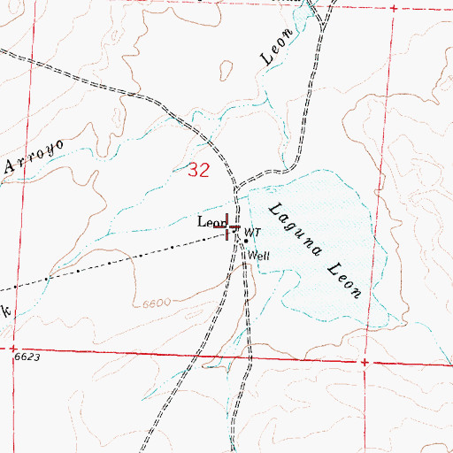 Topographic Map of Leon, NM
