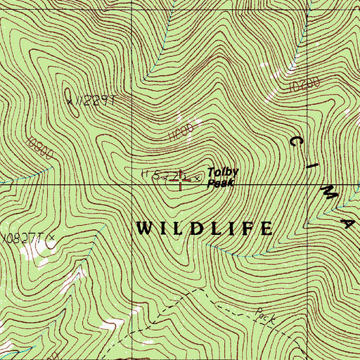 Topographic Map of Tolby Peak, NM