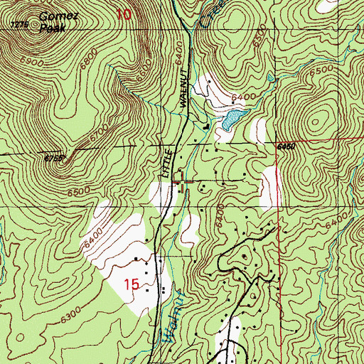 Topographic Map of Little Walnut Village, NM