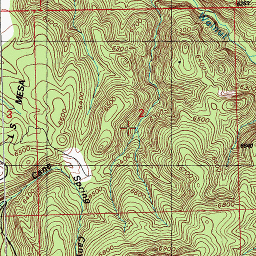 Topographic Map of Fossil Tank, NM
