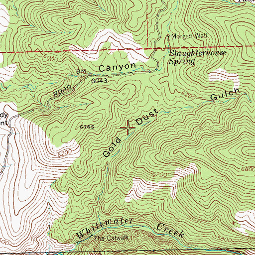 Topographic Map of Gold Dust Tank, NM