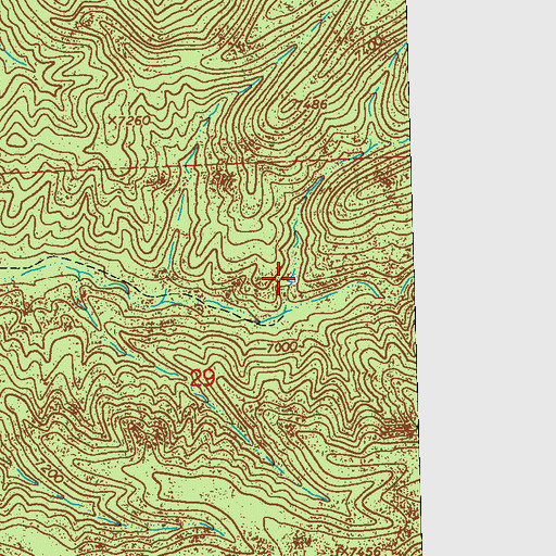 Topographic Map of No Name Tank, NM