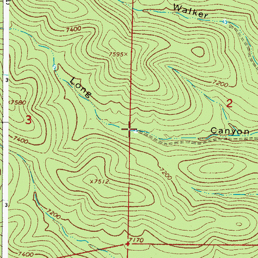 Topographic Map of Long Canyon Tank, NM