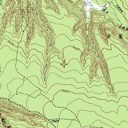 Topographic Map of Lower Entranas Trick Tank, NM