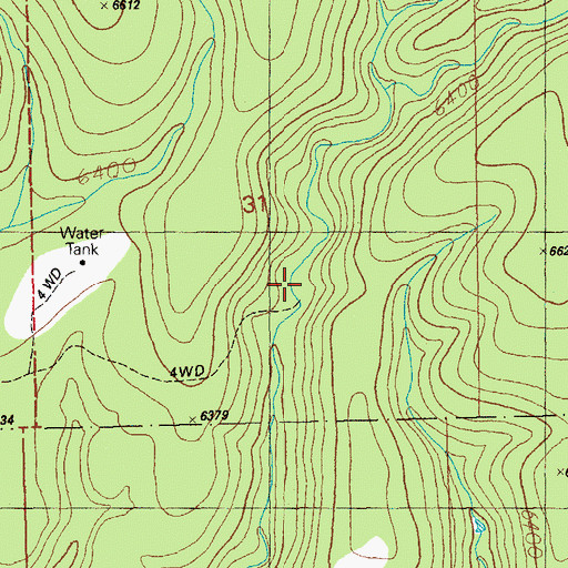 Topographic Map of Blue Creek Windmill, NM