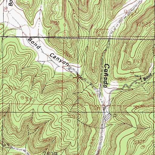 Topographic Map of Spruce Canyon, NM