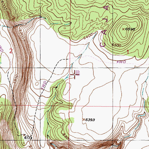 Topographic Map of Tank Fourteen, NM