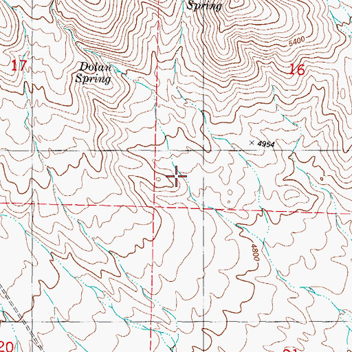 Topographic Map of Dolan Spring, NM