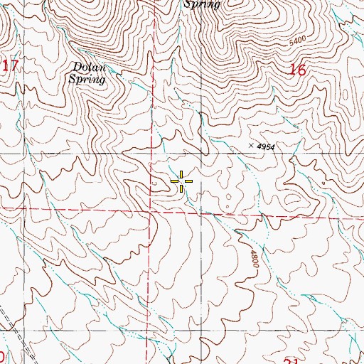 Topographic Map of Dolan Spring, NM