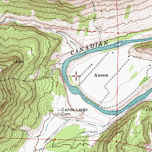 Topographic Map of Ancon, NM