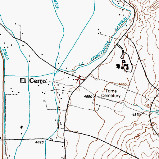 Topographic Map of El Cerro, NM