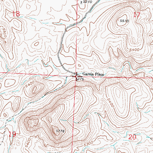 Topographic Map of Garcia Place, NM