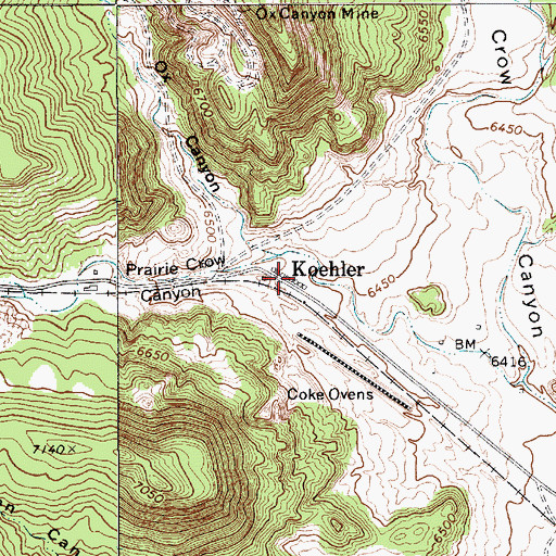 Topographic Map of Koehler, NM