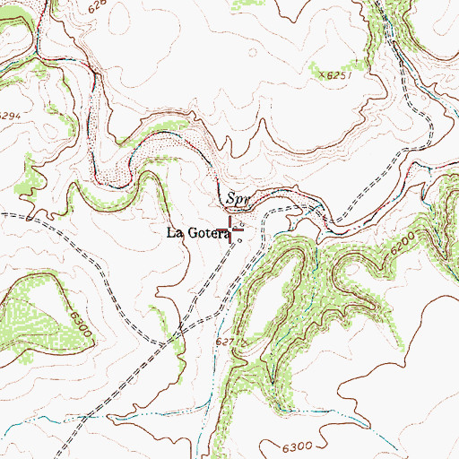 Topographic Map of La Gotera, NM
