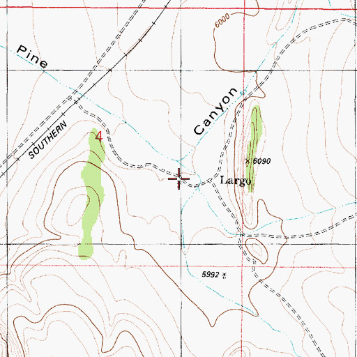 Topographic Map of Largo, NM