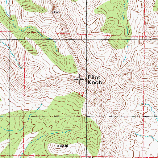 Topographic Map of Pilot Knob, NM