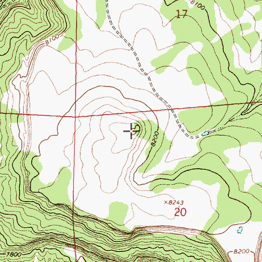 Topographic Map of Wiley Mesa, NM