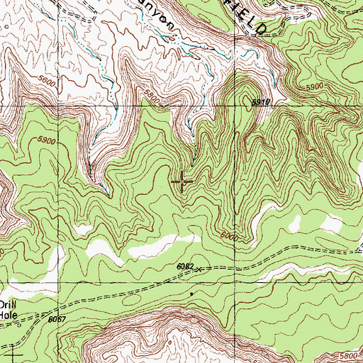 Topographic Map of Weekley Canyon, NM