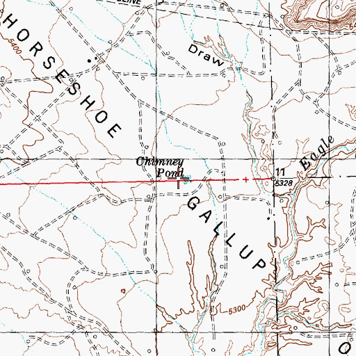 Topographic Map of Chimney Pond, NM