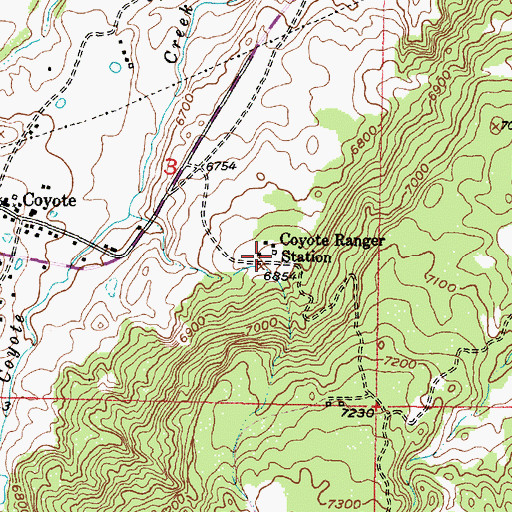 Topographic Map of Coyote Ranger Station, NM