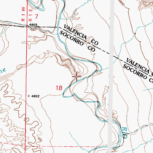 Topographic Map of Arroyo Comanche, NM
