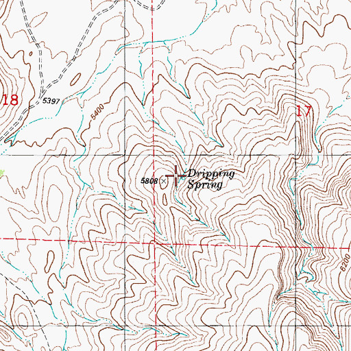 Topographic Map of Dripping Spring, NM