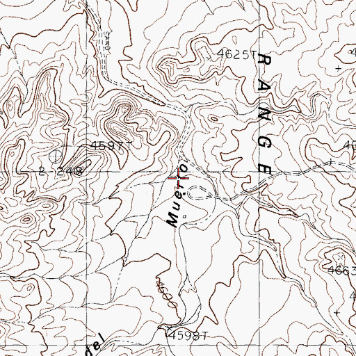 Topographic Map of Conon Del Muerto, NM