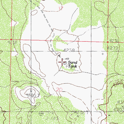 Topographic Map of Sand Tank, NM